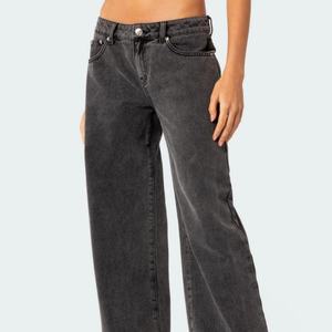 Jean décontracté éco-responsable taille haute évasé et déchiré pour femme – Collection été coupe ample – Offre spéciale - Product Image 2