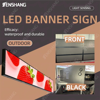 Bannière LED intelligente à détection de lumière, étanche, anti-corrosion, taille personnalisée universelle, publicité en façade de magasin, bannière électronique