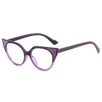 Nouvelles lunettes de lecture classiques transparentes anti-lumière bleue unisexes décorées de diamants, lunettes d'ordinateur œil de chat, grandes lunettes
