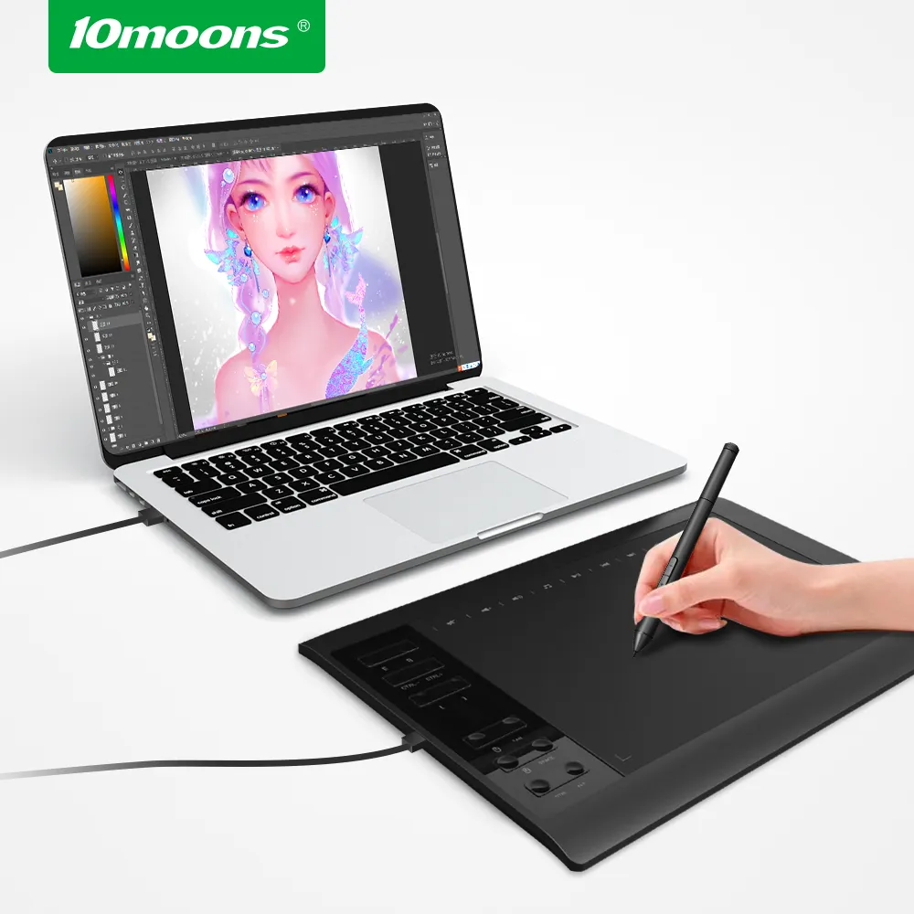 factory wholesale 10moons 1060Plus G10 drawing pad graphic pen tablet