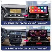 Lecteur audio de voiture avec écran QLED 2K ultra-fin de 12,3 pouces, montage sur tableau de bord, CarPlay sans fil, Android Auto, système Linux, USB pour BMW X3/X4/E70/F15