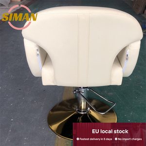 Fauteuil de coiffure professionnel Siman EU en stock <span class=keywords><strong>local</strong></span>, chaise élégante pour femme avec revêtement en cuir PU amélioré et cadre doré pour salon de coiffure - Product Image 6