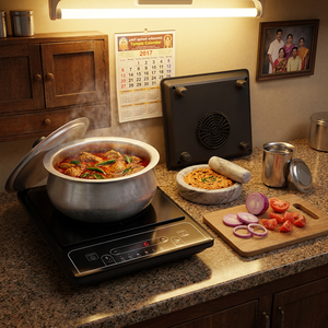 Cuisinière à induction électrique la plus vendue, économique, avec plaque en verre céramique, commande tactile, installation sur comptoir KI02009 - Product Image 2