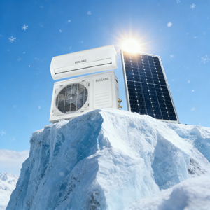 Climatiseur intelligent 12000 BTU, système split mural, pour usage domestique, alimentation solaire, climatiseur solaire 12000 BTU - Product Image 1