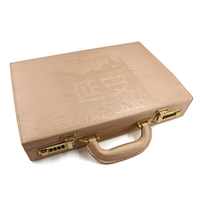 Boîtes cadeaux en cuir PU de luxe personnalisées pour fournisseurs, boîtes d'emballage pour parfums, valise, coffre de beauté, boîtes de rangement