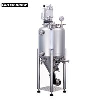 Nouveau Fermenteur de bière Guten Brew en acier inoxydable 304 haute efficacité, pressurisé avec enveloppe de refroidissement 40-105L / Unitank à double enveloppe