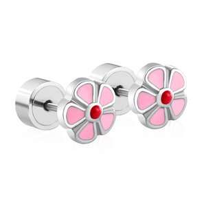Pendientes Pequeños de Acero Inoxidable 316L con Diseño de Flor y Mariposa, Joyería Fina de Moda, Venta al Por Mayor Personalizada - Product Image 5