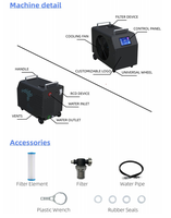 Enfriador de baño de hielo 4 en 1 con Control de aplicación 1KW, 1HP, nueva pantalla LED de 7 pulgadas, recuperación WIFI, inmersión fría refrigerada por aire con bomba de filtro de ozono