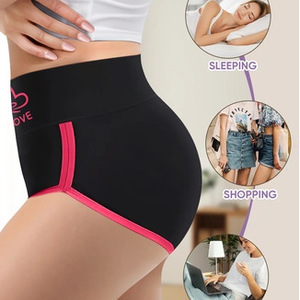 Culottes taille haute Mead en coton avec entrejambe en coton, 80-90% polyester et élasthanne, tricotées, pour femmes - Product Image 5