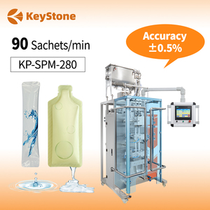 Machine automatique de remplissage, scellage et conditionnement de sachets pour pâte d'arachide, miel, huile, confiture, ketchup, eau, lotion, crème, sauce et liquides - Product Image 1