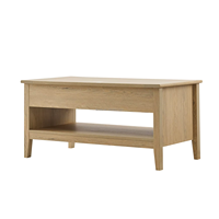 Table basse extensible en bois moderne avec compartiment caché pour les meubles de salon à la maison ou comme table d'appoint de canapé