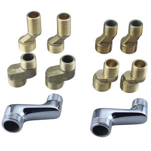 Accessoires de robinetterie pour salle de bain en cuivre/laiton : raccords de mélangeur, rallonges de pommeau de douche, réducteurs, coudes, accessoires d'angle, vis excentriques - Product Image 2