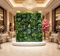 Haie artificielle en plastique de style urbain moderne et écologique pour jardin extérieur, mur végétal décoratif, plantes artificielles