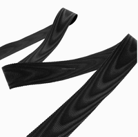 Ruban en sergé 100% polyester de 25 mm, écologique, ruban moiré en 15 couleurs pour la chapellerie, les chaussures, les sacs et les textiles d'ameublement