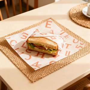 Hamburger <b>Paper</b> Wax <b>Paper</b> Greaseproof Custom Logo Sandwich <b>Paper</b> Baking <b>Food</b> Grade Kitchen Chicken Roll - Product Image 4