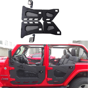 4PCS AVANT + <span class=keywords><strong>ARRIÈRE</strong></span> Lantsun JL1172 Demi-portes en acier pour Jeep pour Wrangler JL Gladiator JT 4 PORTES - Product Image 1