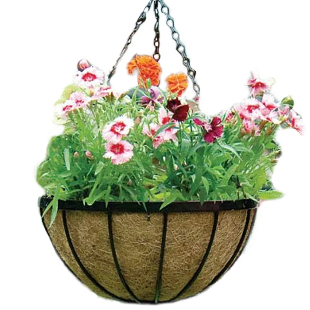 New Railing Flower Stand Creative Home Balcony Hanging Metal Outdoor Coco Liners Flower Pot