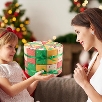 DIY Weihnachtsgeschenkbox, Überraschungsbox, Weihnachtskalender, Party-Geschenkverpackung, Leere Box, Feiertagsdekoration (12 Stück/Packung)