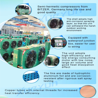 Haute qualité 220V 380V 5HP chambre froide compresseur refroidi par Air semi-hermétique unité de réfrigération unité de condensation de stockage à froid