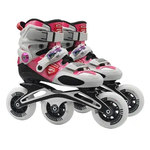 Haute Qualité Professionnel Freestyle Inline Patins Vitesse Slalom Skate Roller Skate Chaussures Pour Enfants Hommes Avec 3 Roues