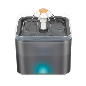 Fontana per gatti fontana per animali domestici con distributore automatico di acqua potabile Ultra silenziosa con luce a LED capacità 2L con filtro