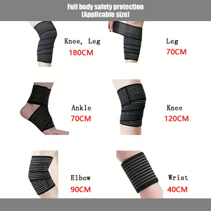 Fascia Elastica 40-200CM, Supporto <span class=keywords><strong>per</strong></span> Ginocchio a Compressione, Fascia Protettiva Sportiva <span class=keywords><strong>per</strong></span> Ginocchio, Caviglia, Gomito, Polso, Polpaccio - Product Image 3