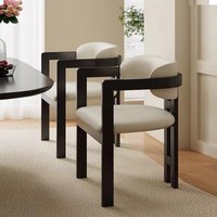 Chaise de salle à manger de luxe légère, design créatif rétro, en bois massif noir, style médiéval, pour hôtel