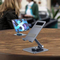Support pliable pour iPad avec rotation de 360 degrés Support d'ordinateur portable en acier inoxydable pour bureau Accessoires de téléphone portable