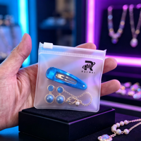 Pochette en plastique à fermeture éclair avec design imprimé personnalisé, sac à fermeture éclair en PVC givré de petite taille pour l'emballage de boucles d'oreilles, de colliers et de bijoux