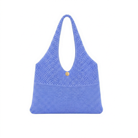 Bolso de Hombro Tejido Acrílico Estilo Boho Chic para Mujer, Bolso de Mano Casual Hecho a Mano, de Gran Capacidad, sin Forro, para Otoño y Playa