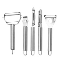 Kingwise Huis En Keuken Roestvrij Staal Handheld Fruit En Groentesnijder Set Metalen Meloen Schaaf Keuken Gereedschap