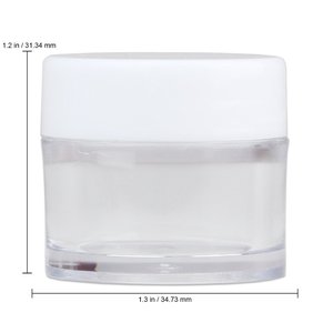 Venta al por Mayor de Frascos de Vidrio Transparente Esmerilado Apilables de 30 Gramos y 2 Onzas con Tapas de 1 Onza, Envases Cosméticos para Crema y Polvo Suelto, Juego de 100 Frascos - Product Image 2