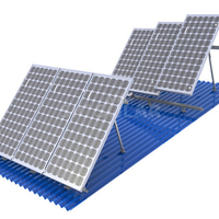 Kit de montage de panneaux solaires à haute résistance au vent pour toitures en tuiles métalliques, rail de fixation en L