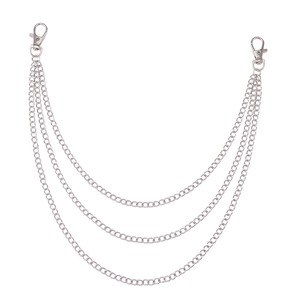 โซ่คาดเอวโลหะหลายชั้นสีทองสำหรับสไตล์ฮิปฮอปเดนิม - Product Image 4