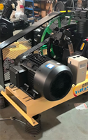 Compresseur d'air à piston haute pression YiBang 15 kW 20 CV 1200 L/min 30 bars 380 V 50 Hz 3 phases IP54 pour soufflage de bouteilles PET, nouveau, entraînement par courroie