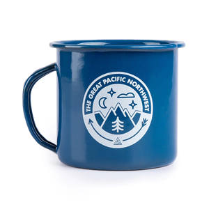 5oz 8oz mini pequeño OEM al aire libre vintage grado alimenticio personalizado logoblue esmalte vajilla camping taza <span class=keywords><strong>cerveza</strong></span> té vino taza para café - Product Image 3