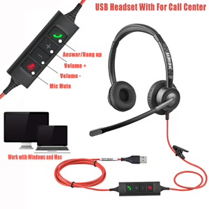 Auriculares de Diadema Dobles <span class=keywords><strong>con</strong></span> Micrófono RJ9 o <span class=keywords><strong>USB</strong></span> para Agentes de Call Center - Product Image 2