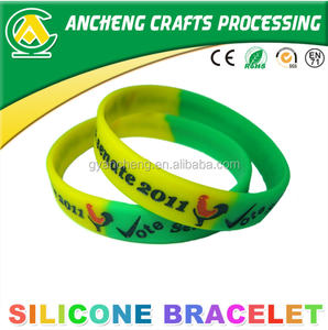 צבע מעורב מסך עיצוב מותאם אישית דיו מודפס מלא סיליקון גומי סיליקון צמיד עבור פעילות צוות ספורט - Product Image 2