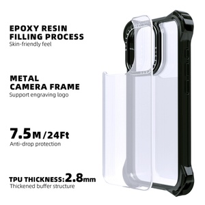 Étuis de téléphone transparents anti-impact 7,5M, vente en gros, plaque en cuir TPU vierge, étui de téléphone personnalisé pour iPhone 16 15 14 13 Pro Max - Product Image 4