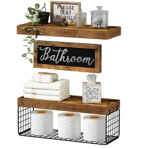 Banyo yüzen raflar tuvalet banyo dekor üzerinde mobilya setleri çiftlik süslemeleri estetik dekor işareti