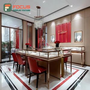 High Visibility Jewelry Retail Fixtures Laminated Finish Commercial Store Glass Showcase - Product Image 6