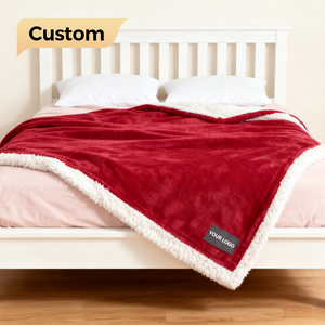 Bán buôn biểu tượng tùy chỉnh lông cừu chăn BSCI thăng hoa Trống in ấm flannel <span class=keywords><strong>Sherpa</strong></span> flannel chăn nhà khách sạn trang trí - Product Image 1