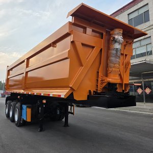 Promotion : Semi-remorque benne basculante 3 ou 4 <span class=keywords><strong>essieux</strong></span>, 40 m³, robuste, pour transport de marchandises et caravanes - Product Image 1