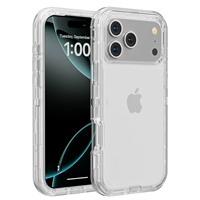 Étui robuste pour iPhone 18 Transparent 360° Protection intégrale Étui de téléphone transparent résistant aux chocs pour iPhone 17 Pro Max 16 15 14 Funda