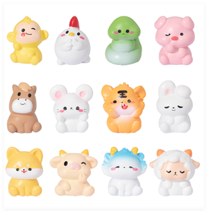 Miniature Fai-da-Te dei 12 Segni Zodiacali, Statuette 3D Fluorescenti in Resina, Figurine Dipinte a Mano, Scatola Misteriosa - Product Image 1