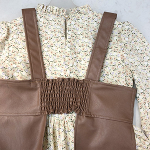 Elsali – <span class=keywords><strong>gilet</strong></span> en cuir africain pour adolescentes, 2 pièces, ensemble de vêtements pour filles de 6 à 12 ans, Design élégant, manches trompette, robes pour filles - Product Image 3