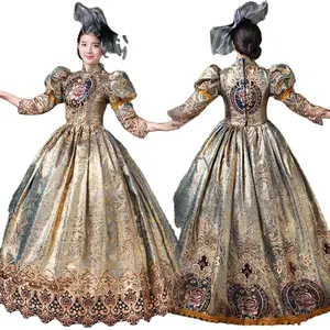 Custom made 1pc drop ship donna medievale Marie Antoinette rococò vittoriano abito lungo Mary Party Costume disfraz