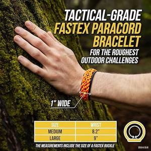High Quality 7-Inch Para Cord Bracelet Outdoor Escape Wilderness Survival Wristband Made of Polyester Material - Product Image 2