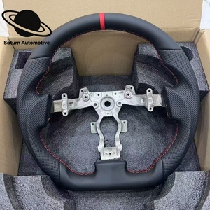พวงมาลัยหนังทรงแบนสำหรับนิสสัน GTR R35 สไตล์รถแข่ง อะไหล่ตก<span class=keywords><strong>แต่ง</strong></span>ภายในรถยนต์ - Product Image 1