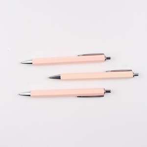 Stylo hexagonal personnalisé avec logo imprimé sur métal, nouveau design, 6 faces - Product Image 4